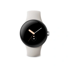 Смарт-часы Google Pixel Watch Polished Silver case/Chalk Active band