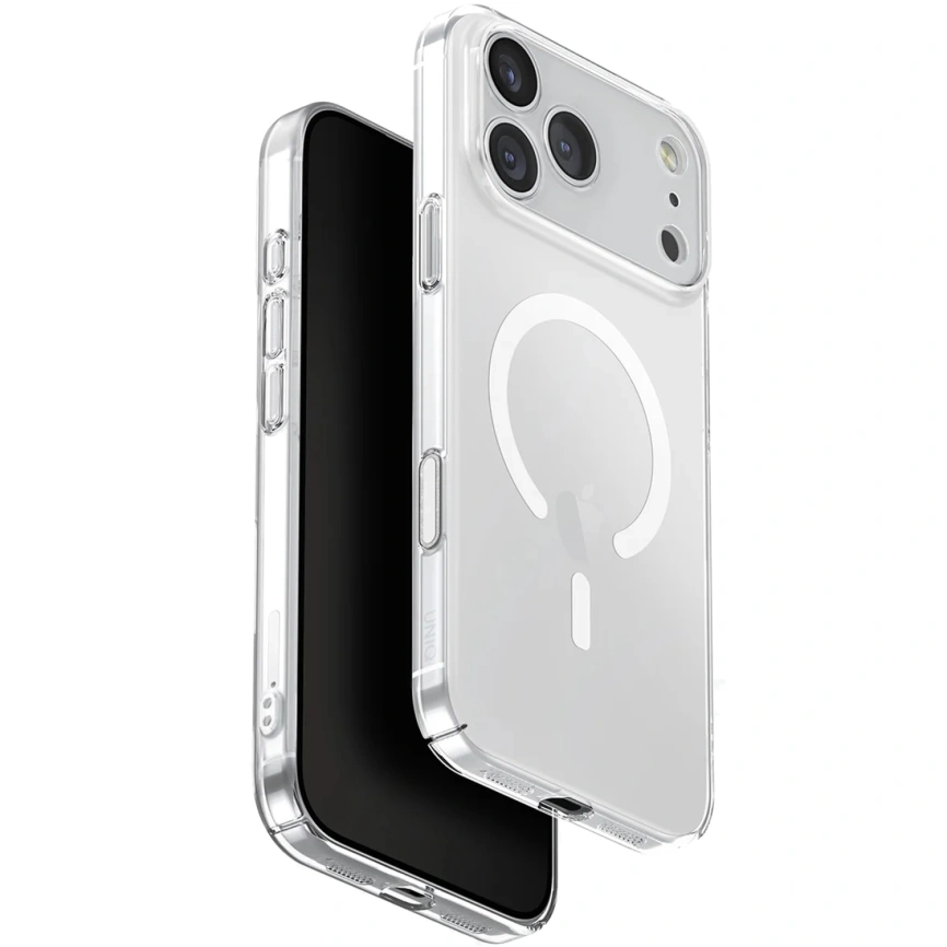 Чехол Uniq AirSuit Ultra Slim Case with MagClick для iPhone 17 Pro Max Glossy Clear/White фото 1
