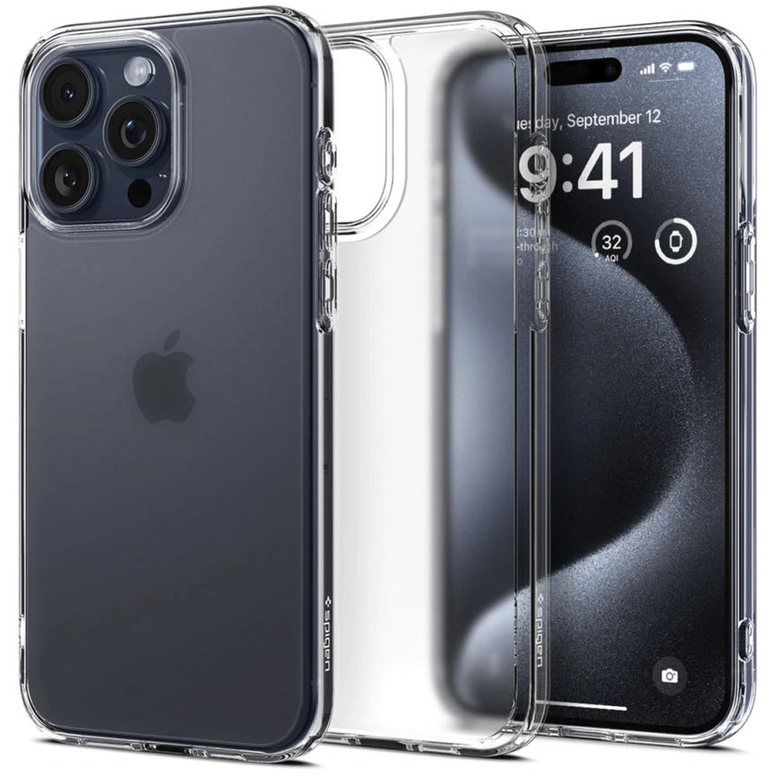 Чехол Spigen Ultra Hyibrid для iPhone 15 Pro (ACS06707) Crystal Clear фото 2