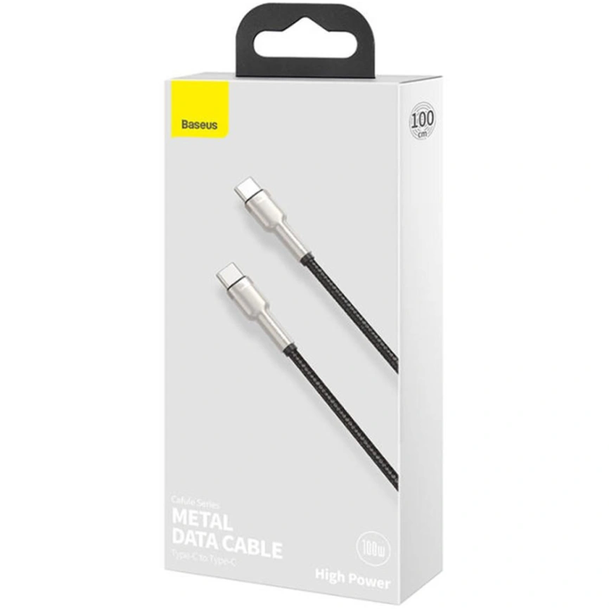 Кабель Baseus USB-C/USB-C 100W 1m CATJK-C01 Black фото 4