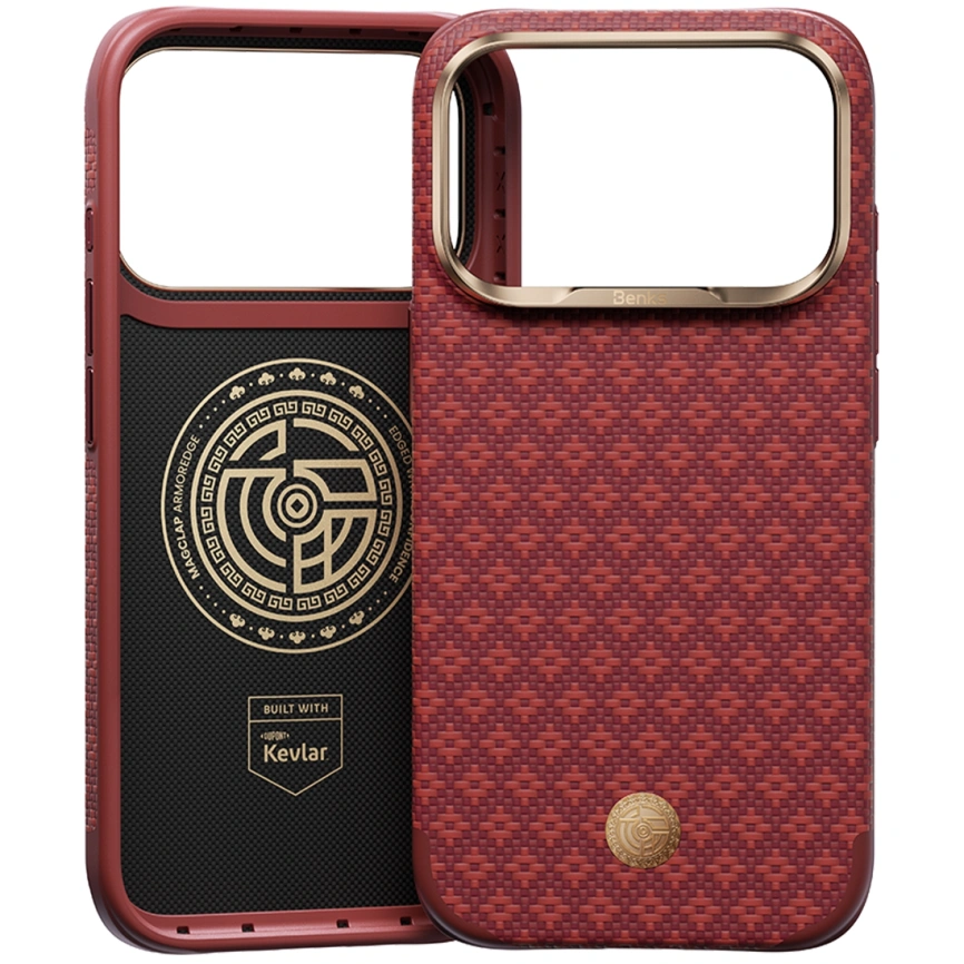 Чехол Benks ArmorGrid Edge X9 Case with Kevlar для iPhone 18 Pro Max Sawy Red (C.K.FL.AP.RD.X070) фото 2