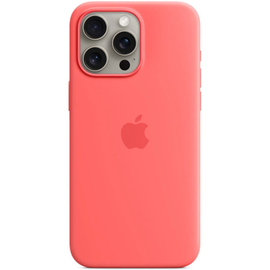 Силиконовый чехол Apple MagSafe для iPhone 15 Pro Max Guava фото 4