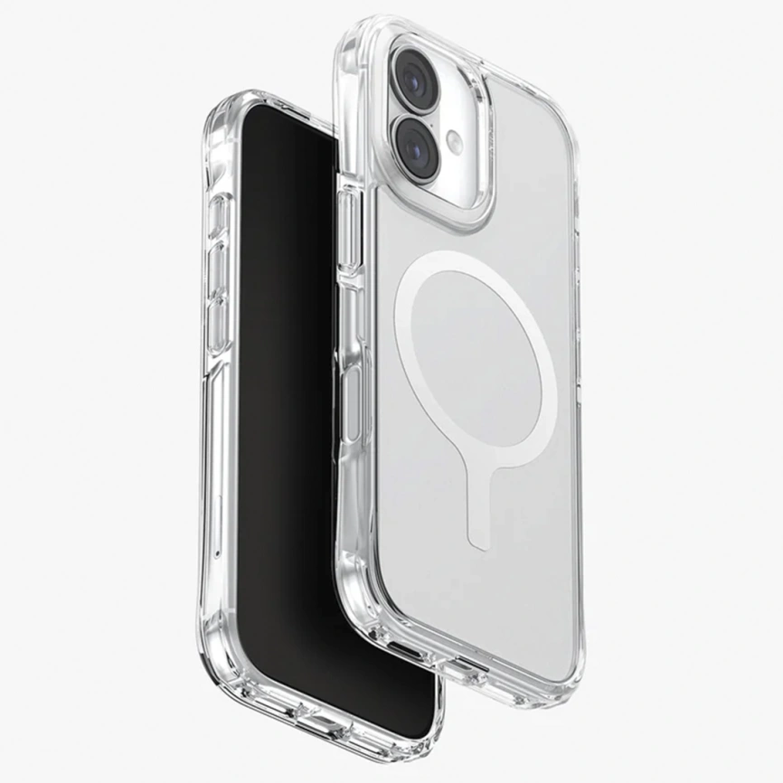 Чехол Uniq LifePro Xtreme Anti-Fingerprint Slim Hybrid Case with MagClick для iPhone 17 Frost Clear/White фото 1