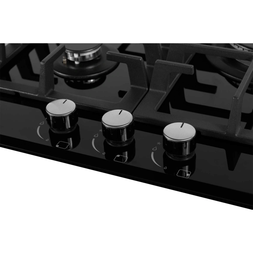 Газовая варочная панель Weissgauff HGG 451 BFH Black фото 5